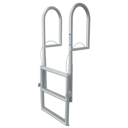 JIF MARINE JIF MARINE DJX4 4-Step Standard Lift Dock Ladder - Anodized Aluminum DJX4